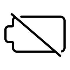 low battery line icon