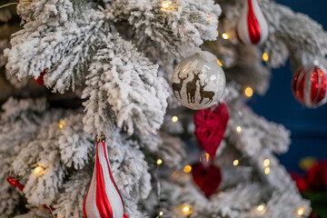 New Year's decor. New Year's tree.