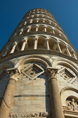 Fototapeta na wymiar Leaning Tower on Piazza dei Miracoli in Pisa, Italy, Europe 