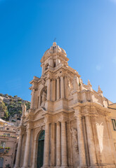 Fototapeta na wymiar Church of San Sebastiano in Scicli, Ragusa, Sicily, Italy, Europe, World Heritage Site