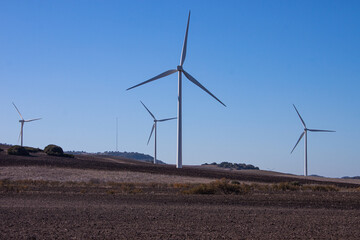 Eolico Park. Renewable energy. Wind power mills