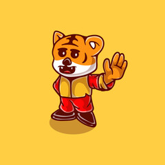 tiger illustration celebrating chinese new year