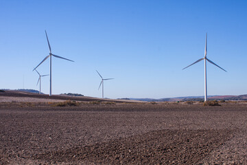 Eolico Park. Renewable energy. Wind power mills