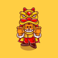 tiger illustration celebrating chinese new year