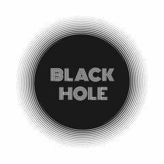 Black hole logo on transparent background. Vector