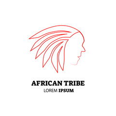 Logo template with African tribe concept for your icon company