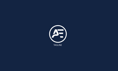 AE is classic design logo with blue background.