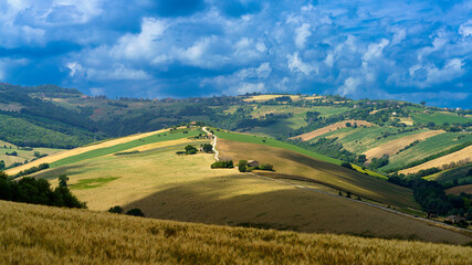 Fototapeta na wymiar Rural landscape in Fermo province, Marche, near Monterubbiano