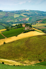 Country landscape near Ripatransone, Marche, Italy