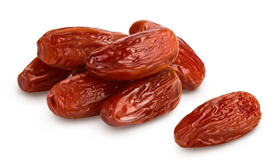 Dates isolated on white background with clipping path and full depth of field.