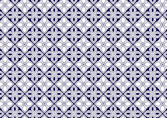 Floral fabric that uses only two colors.