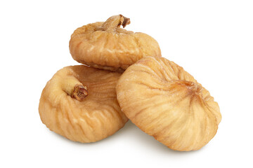 dried figs isolated on white background with clipping path and full depth of field