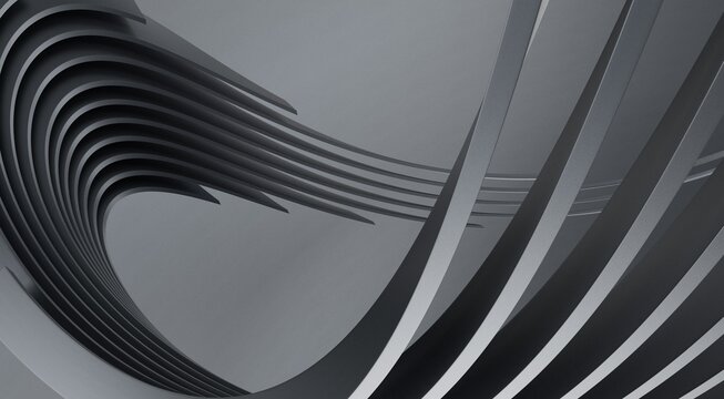 grey stripe pattern futuristic background. 3d render illustration © vegefox.com