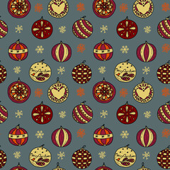 pattern of Christmas balls