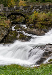 Fototapeta na wymiar Storfossen, a waterfall in Geiranger, More og Romsdal, Norway