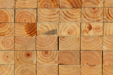 木材　積木模様　年輪　テクスチャ背景素材