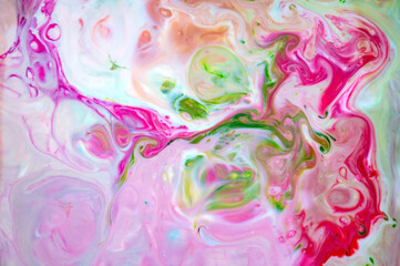 vivid  abstract multicolored painting background texture paint.Fluid art texture.Mixing paints.