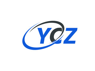 YCZ letter creative modern elegant swoosh logo design