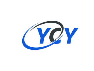 YCY letter creative modern elegant swoosh logo design