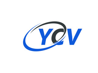 YCV letter creative modern elegant swoosh logo design