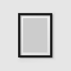Realistic picture frame icon in flat style. Photo vector illustration on white isolated background. Picture frame mockup sign business concept.