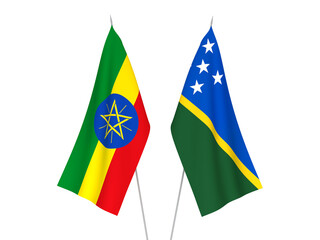 Ethiopia and Solomon Islands flags