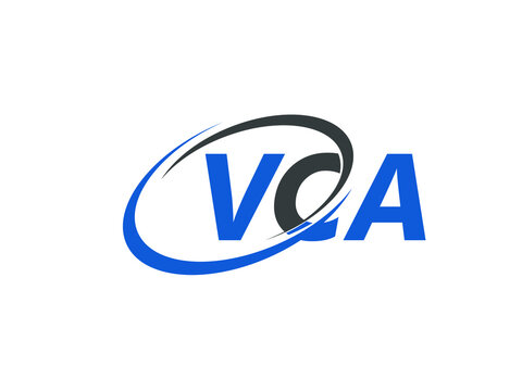 VCA letter creative modern elegant swoosh logo design
