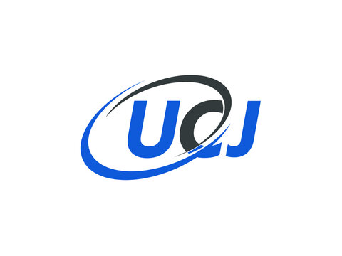 UCJ letter creative modern elegant swoosh logo design