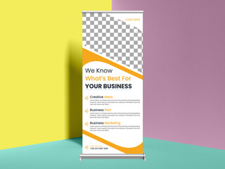 professional roll up banner design template set  