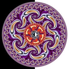 3D render illustration of colorfull nice mandala