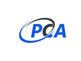 PCA letter creative modern elegant swoosh logo design