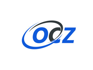 OCZ letter creative modern elegant swoosh logo design