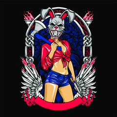 scary awesome rabbit mask