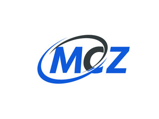 MCZ letter creative modern elegant swoosh logo design