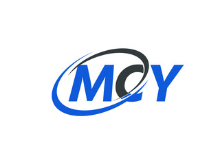 MCY letter creative modern elegant swoosh logo design