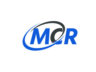MCR letter creative modern elegant swoosh logo design