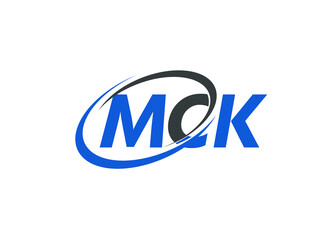 MCK letter creative modern elegant swoosh logo design