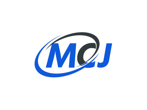 MCJ letter creative modern elegant swoosh logo design