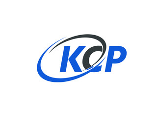 KCP letter creative modern elegant swoosh logo design