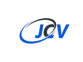 Fototapeta premium JCV letter creative modern elegant swoosh logo design