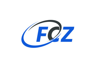 FCZ letter creative modern elegant swoosh logo design