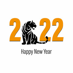 Illustrations for Chinese New Year 2022, Year of the Tiger. Lunar new year 2022. Happy new year greeting card. Vector