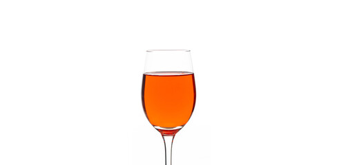 Red Wine in glass isolated on white background