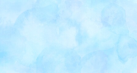 淡い水色の水彩画背景イラスト