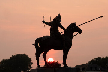 Statue of warrior in Veessen Netherlands