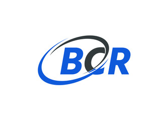 BCR letter creative modern elegant swoosh logo design