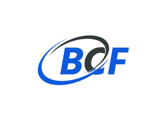 BCF letter creative modern elegant swoosh logo design