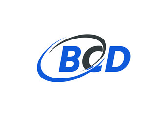 BCD letter creative modern elegant swoosh logo design