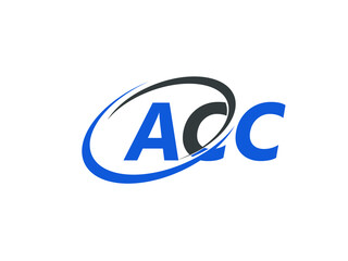 ACC letter creative modern elegant swoosh logo design