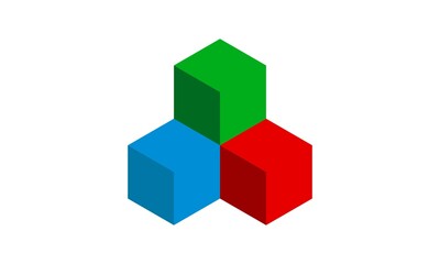 Obraz premium icon colorful cube vector